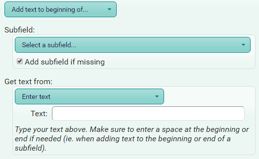 Add text to beginning of