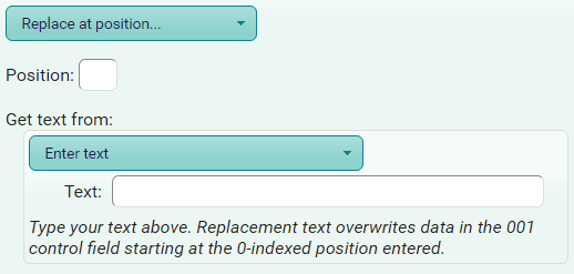 Replace at position