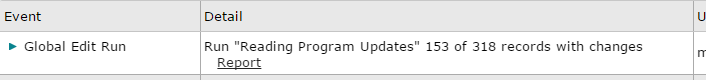 Activity Log Report