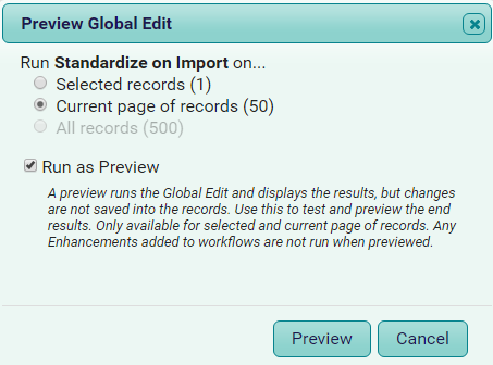 Preview Settings