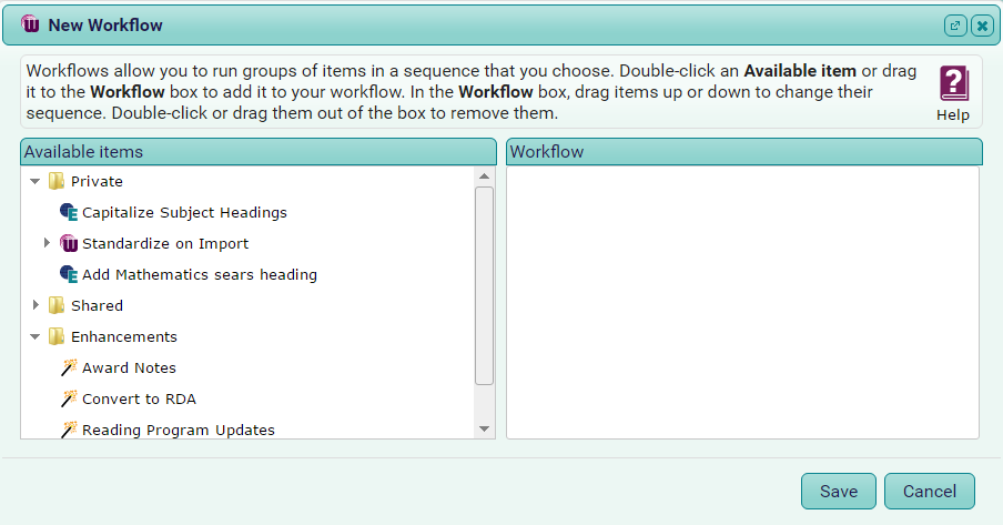 New Workflow Configuration