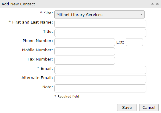 Contact Dialog